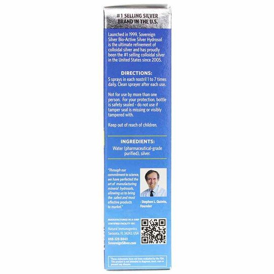 Natural Nasal Spray Bio-Active Silver Hydrosol, SVS